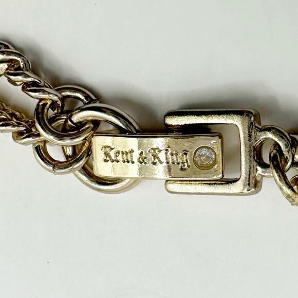 Kent & King Double Strand Chain Bead beaded Statement Necklace NWT - Picture 4 of 13